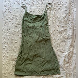 XS LA Hearts Pacsun Green Tie Adjustable Dress